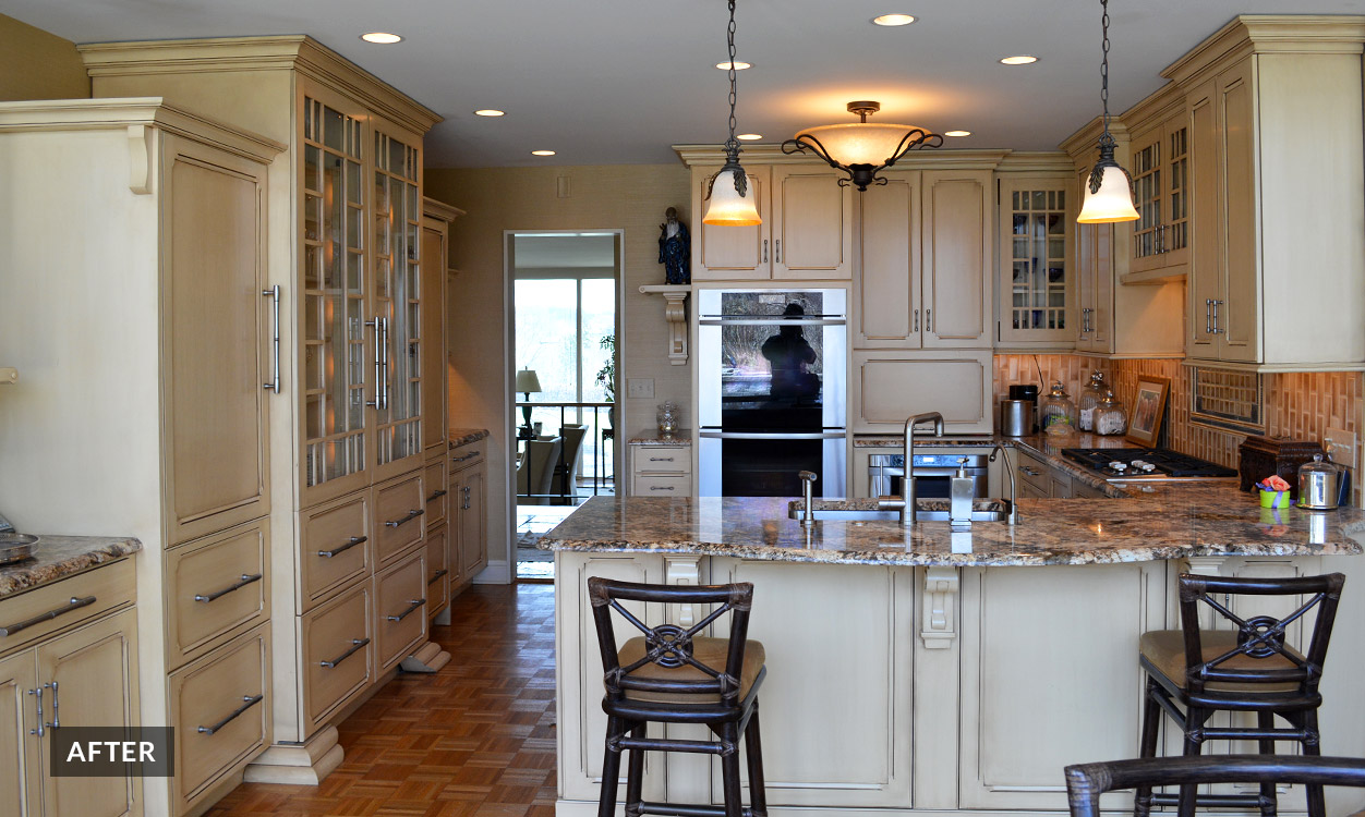 McIlroy Glazed Kitchen Cabinets - After