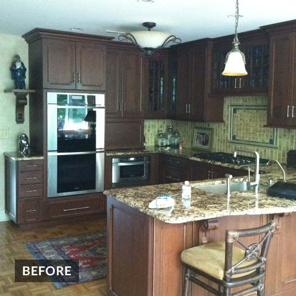 McIlroy Glazed Kitchen Cabinets - Before